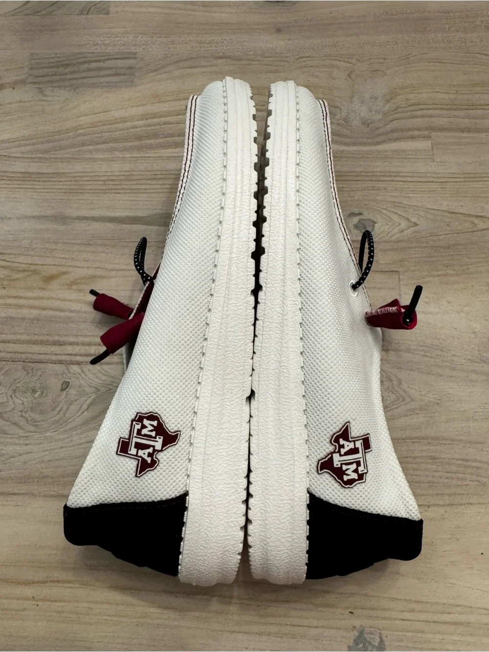 Hey Dude Texas A&M Women’s Shoes in Red and White